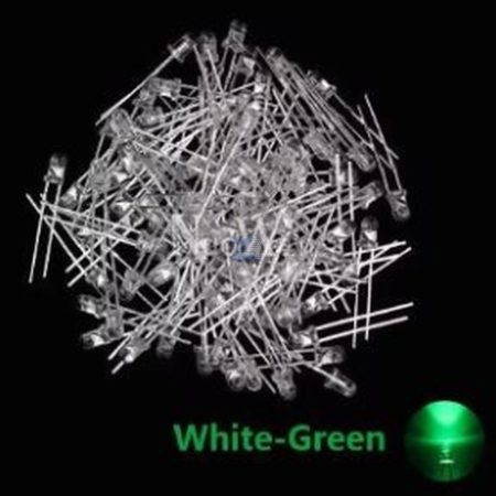 100 diodos transparentes 5mm emisores de luz LED