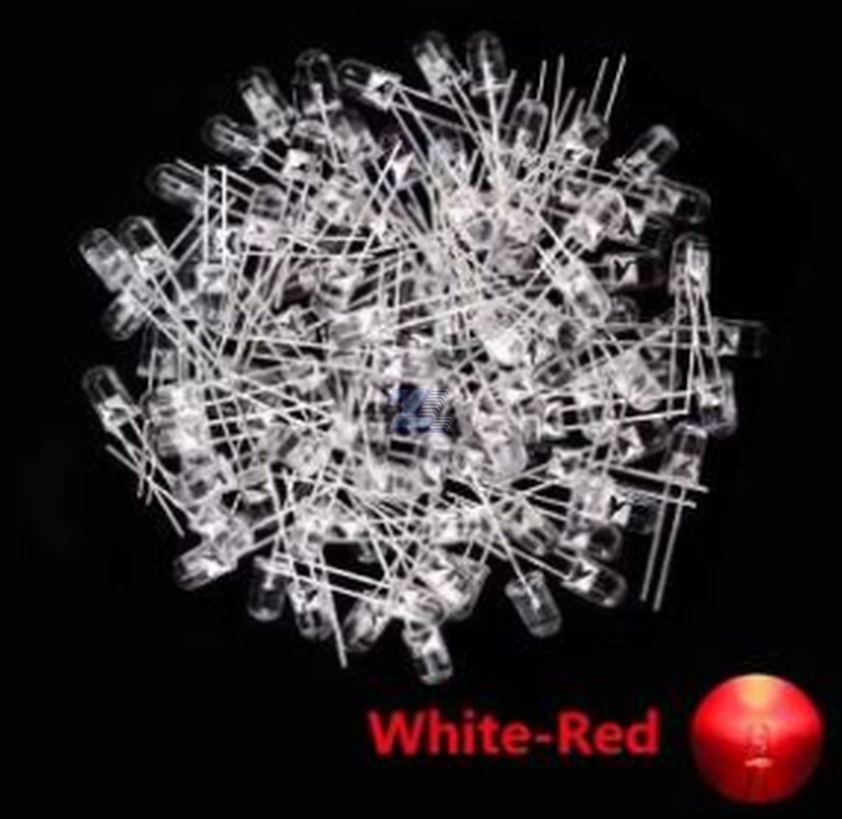 100 diodos transparentes 5mm emisores de luz LED