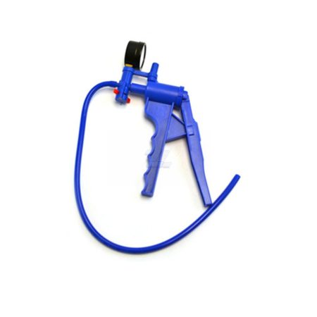 Bomba de vacío manual azul con manómetro y tubo de 19,5"
