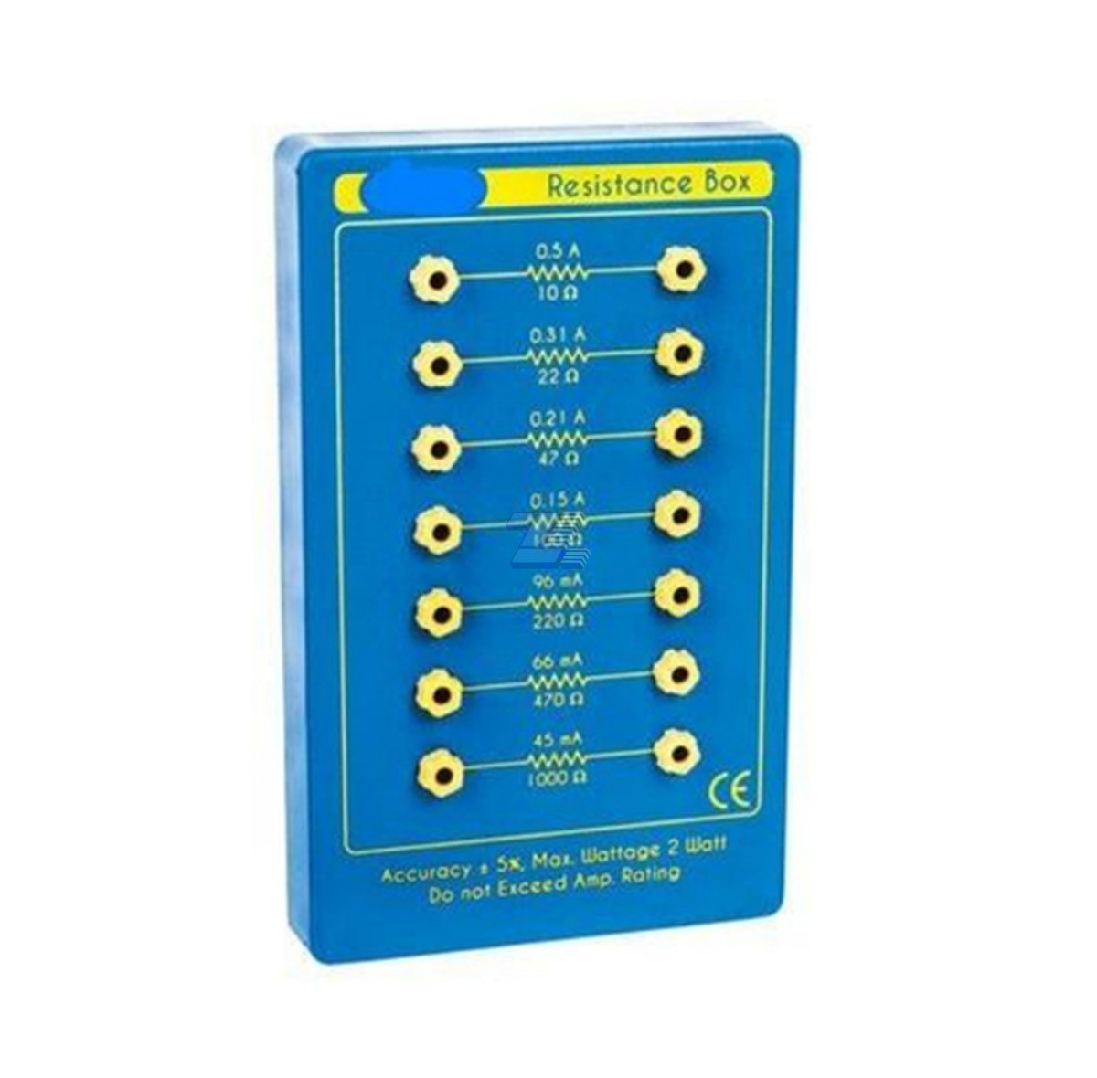 Caja de 7 resistencias de alta potencia