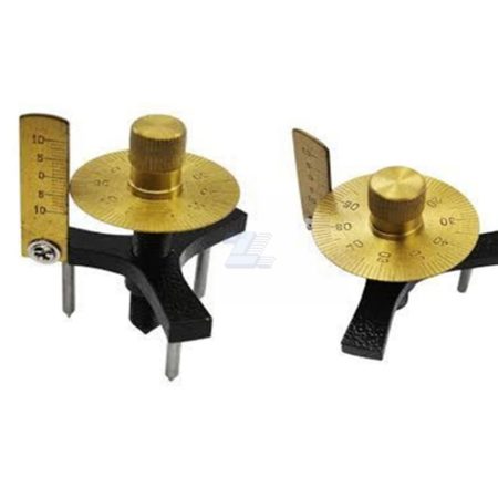 Esferómetro, 2.5 pulgadas - Cabezal de esfera de latón de 40 mm - Incluye 3 patas de acero inoxidable - Paso de 1 mm, escala micrométrica de 0-10 mm