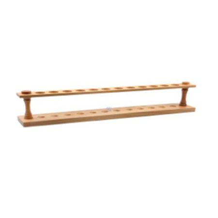 Gradilla de madera para 12 tubos de ensayo