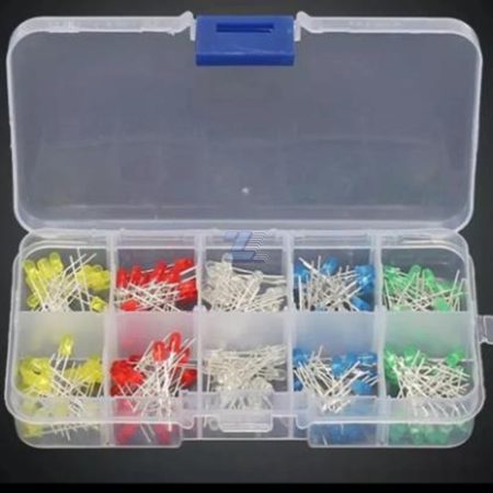 Kit surtido x 200 diodos LEDS medidas 3mm y 5mm
