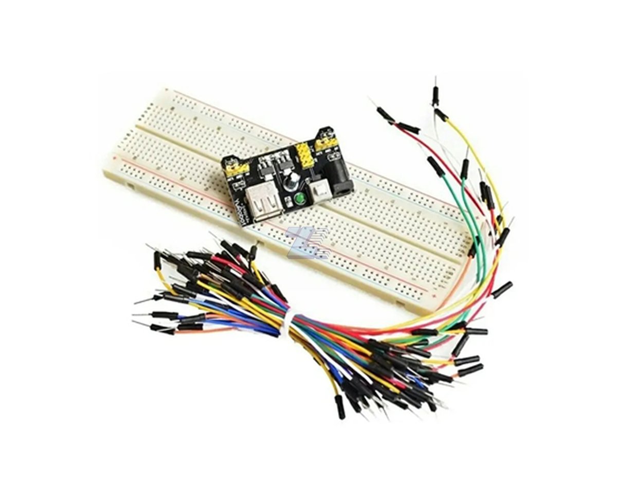 PROTOBOARD 830 PUNTOS CON FUENTE Y CABLES