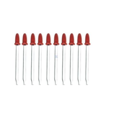 Paquete de 10 pipetas de vidrio con cuentagotas
