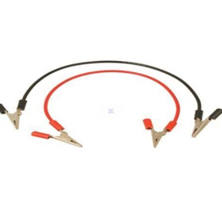Par de cables rojo y negro con pinzas cocodrilo