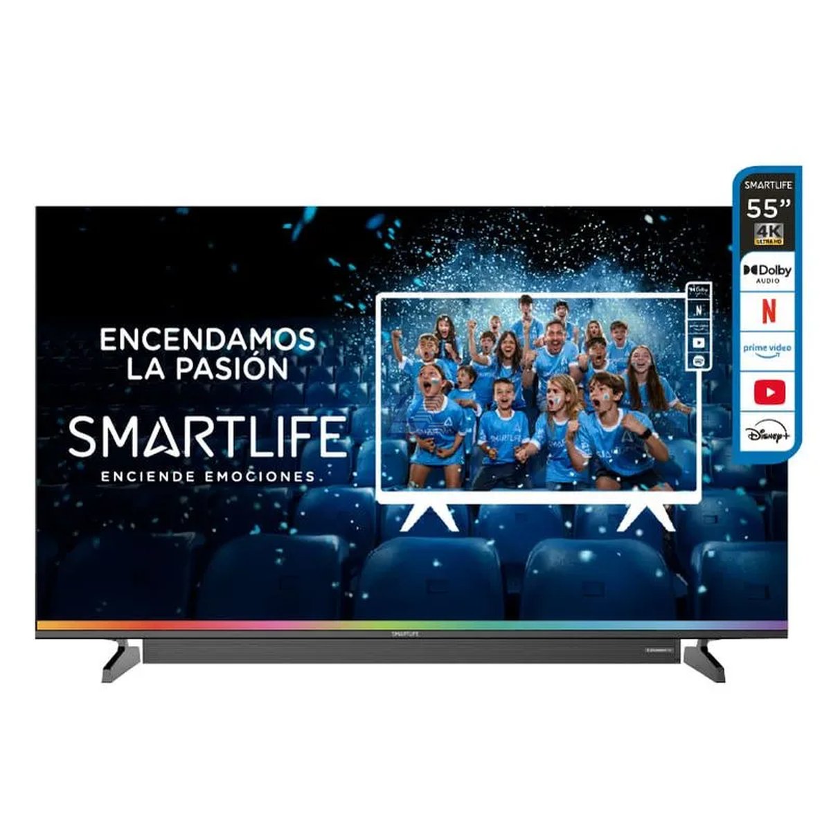 SMART TV SMARTLIFE QLED 55" 4K CON BARRA DE SONIDO - Imagen 4