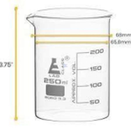 Vaso de precipitado 250 ml - Forma baja