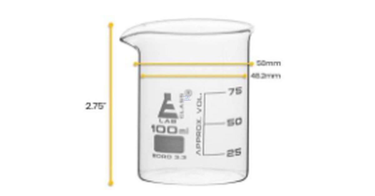 Vaso de precipitado capacidad 100 ml