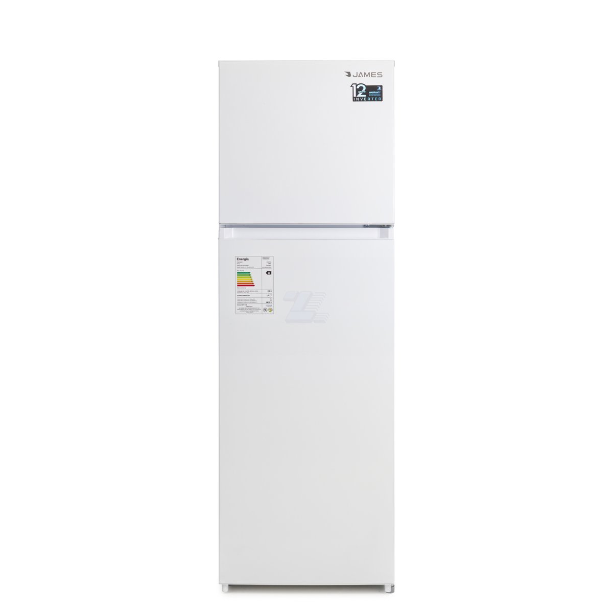 Heladera con freezer James RJ 301 Inv B frío seco clase A color blanco