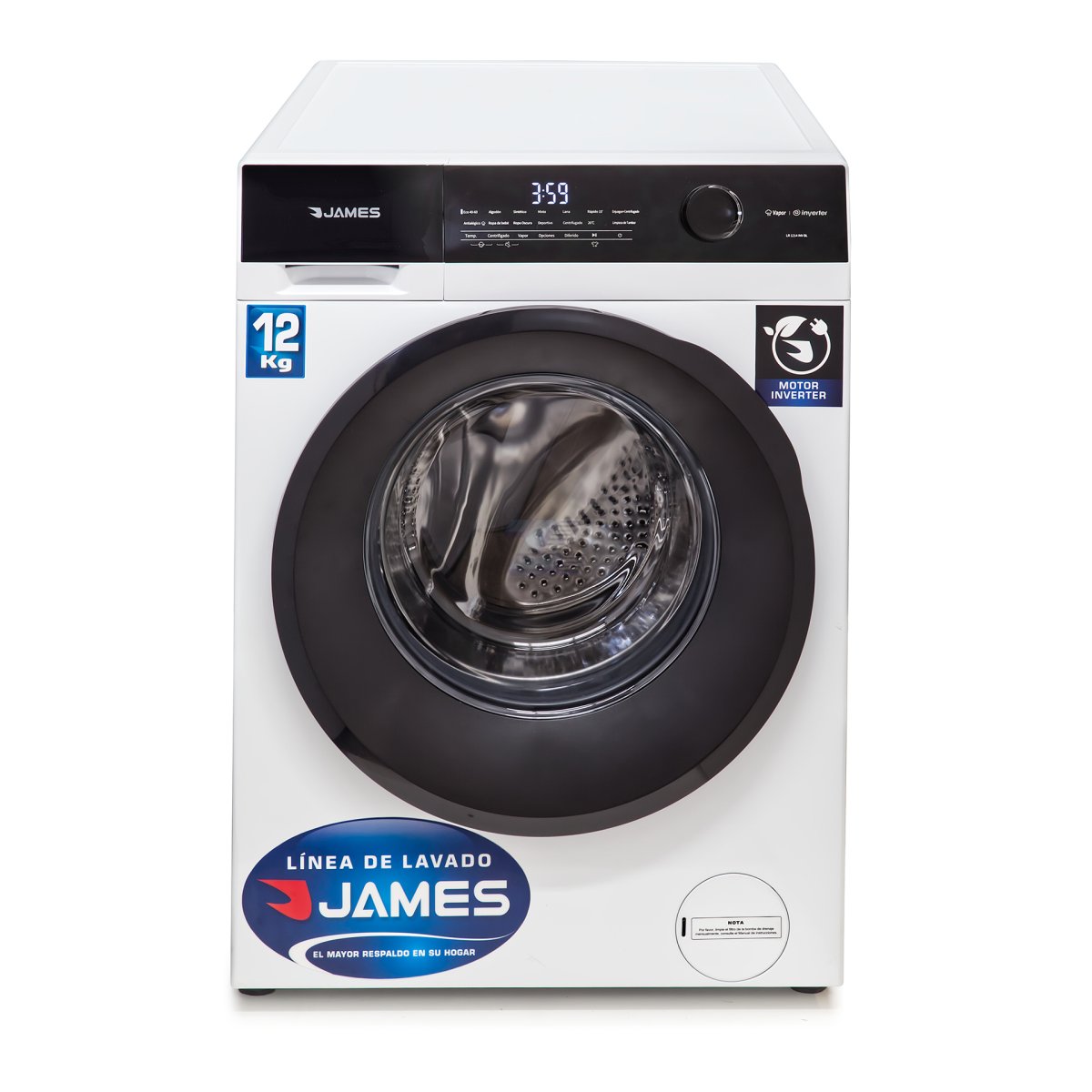 Lavarropas James Inverter Lr 1214 Inv Bl 12kg