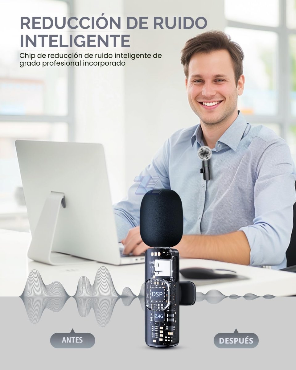 Micrófono inalámbrico profesional 3 en 1 para iPhone/Android/cámara - Imagen 6