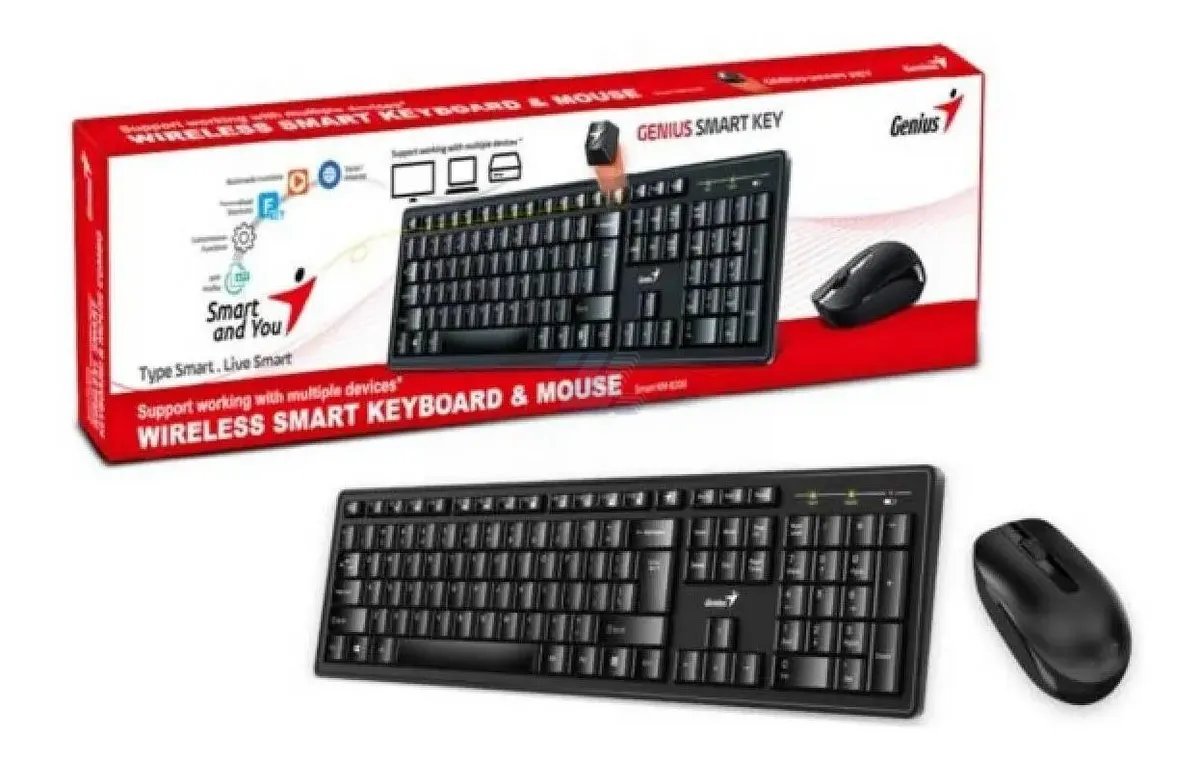 Teclado y mouse inalámbricos Genius diseño minimalista - Imagen 2
